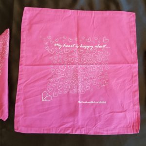 Happy Heart Magenta Cloth Napkins
