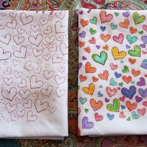 Happy Heart Cloth Napkins / Wall-hanging